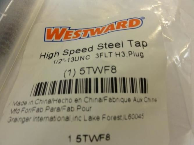 Westward 5TWF8; Spiral Point Tap; 1/2-13; 3 Flute; SH50
