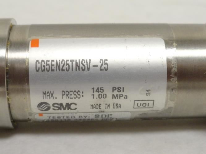 SMC CG5EN25TNSV-25; Air Cylinder; SS; 25mm ID x 25mm Stroke