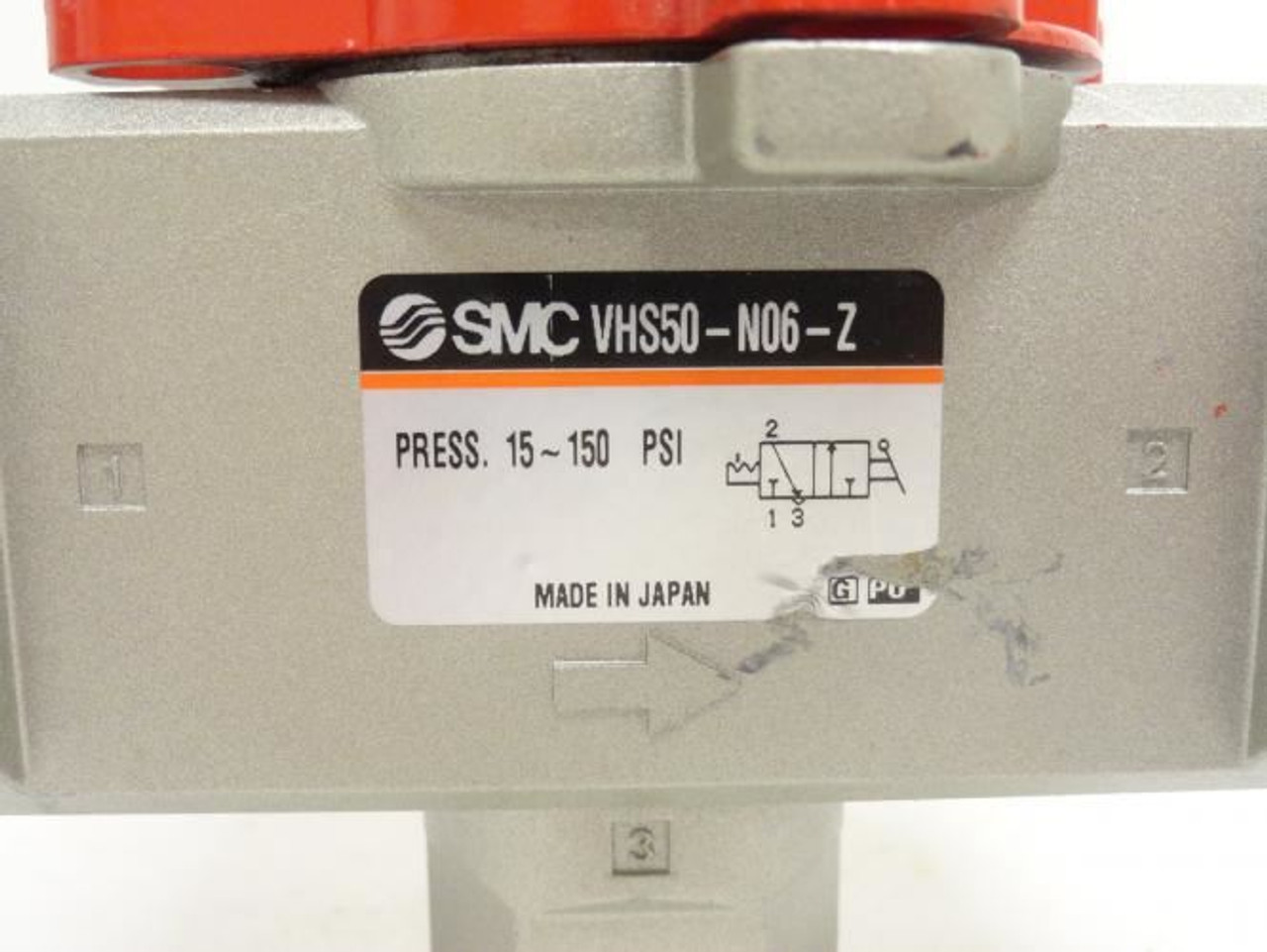 SMC VHS50-N06-Z; Lockout Hand Valve; 3-Port; 3/4FNPT