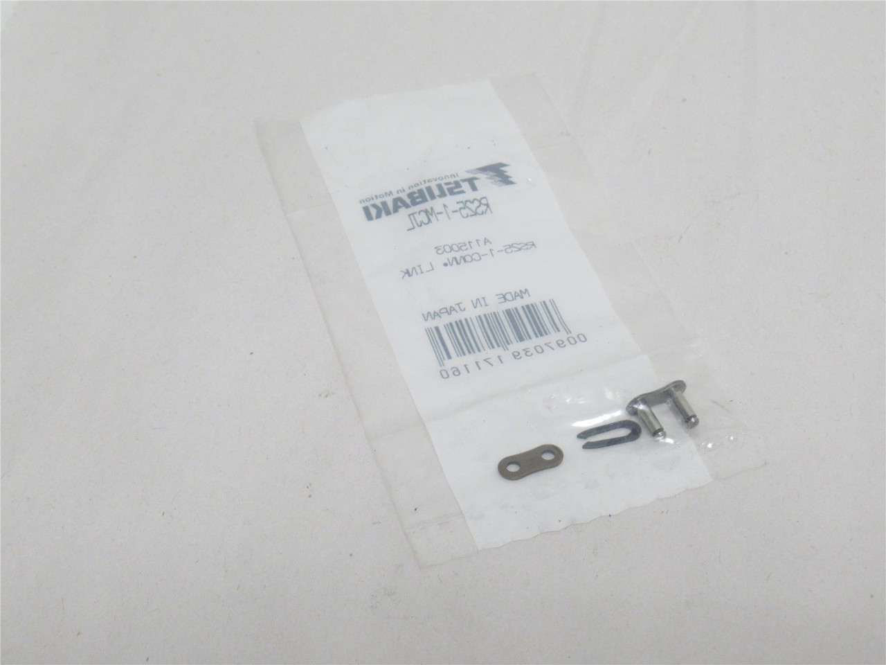 Tsubaki RS25-SS-1-CL; Lot-3 Connecting Links #25; Single Row
