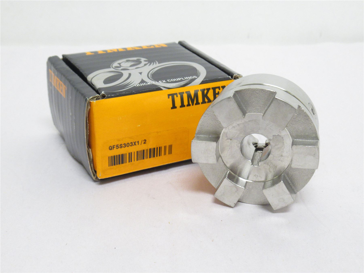 Timken QF5S303X1/2; Jaw Coupler Hub; SS; 1/2"ID x 2" hub OD
