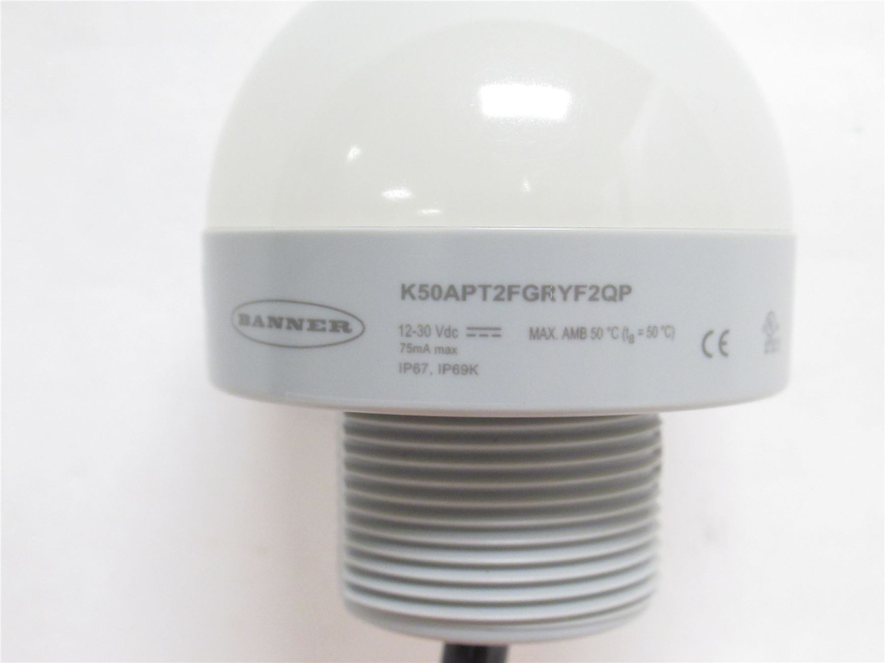 Banner K50APT2FGRYF2QP; Pick-to-Light Touch Button; 12-30VDC