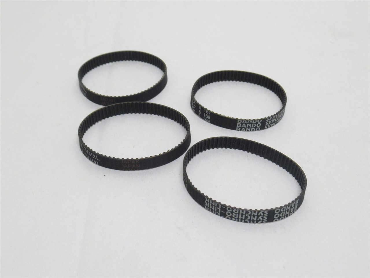 Bando 74MXL; Lot-4; Gear Belts; 74 Tooth; 1/4" Wide