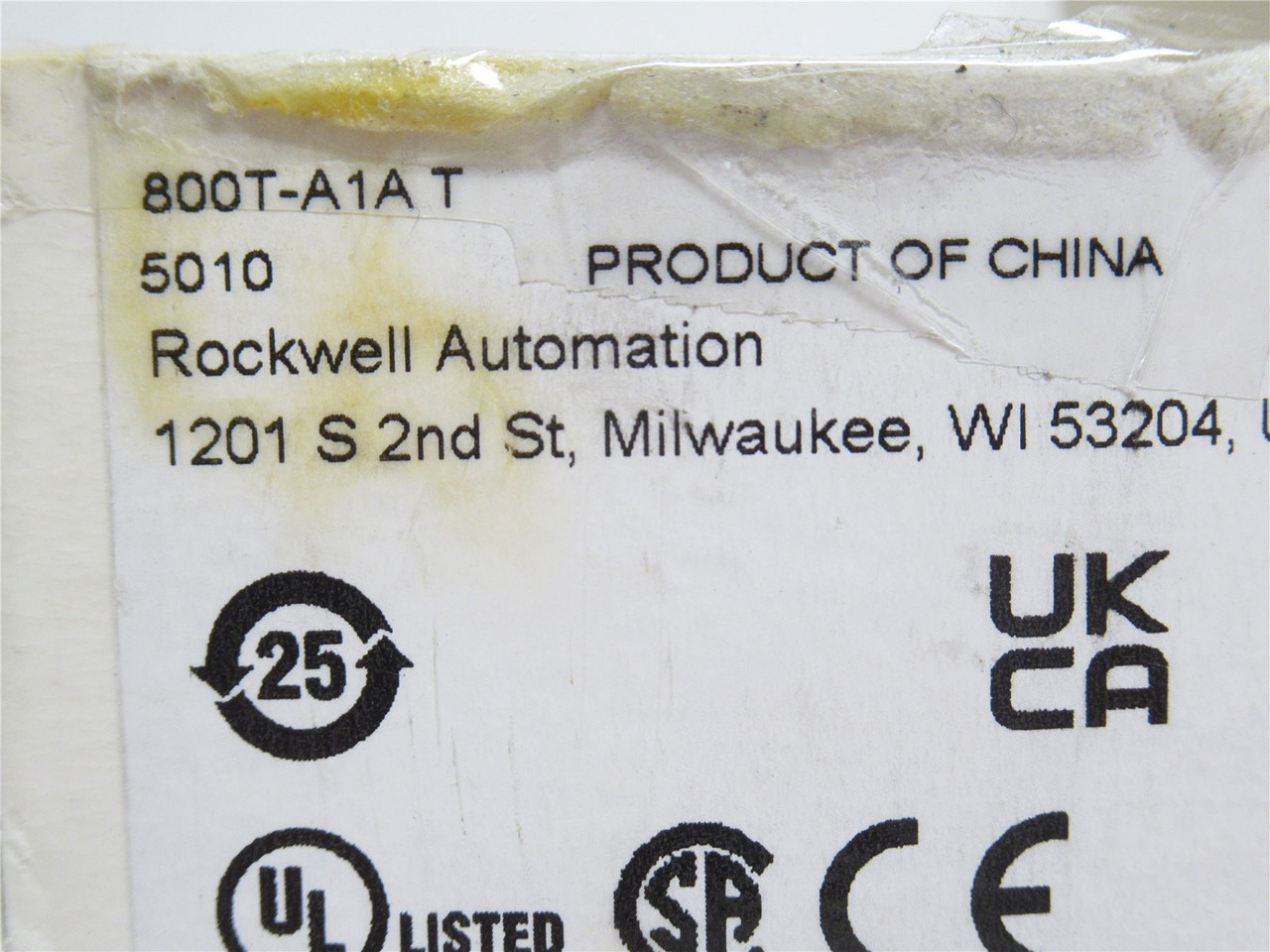 Allen-Bradley 800T-A1A; Push Button; MOM-Contact; 1-NO; 1-NC