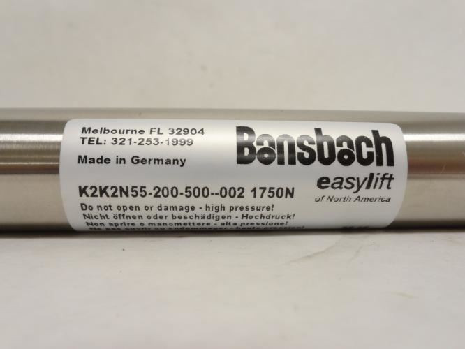 Bansbach K2K2N55-200-500--002 1750N; Easy Lift Gas Strut; SS