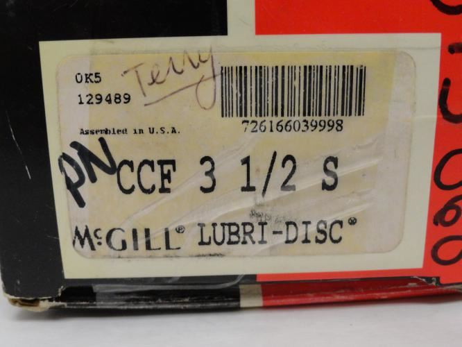 McGill CCF 3 1/2 S; Crowned Cam Follower 3-1/2" Roller OD