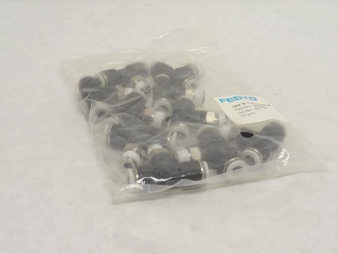 Festo QST-H-1/8-1/4-U-M; Bag-10 T-Fitting 533254; 1/8" x 1/8NPT