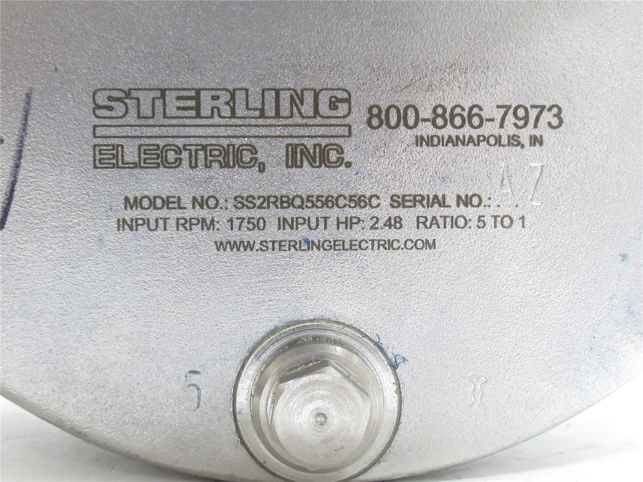 Sterling SS2RBQ556C56C; Gearbox; SS; 5:1 Ratio; 1750RPM