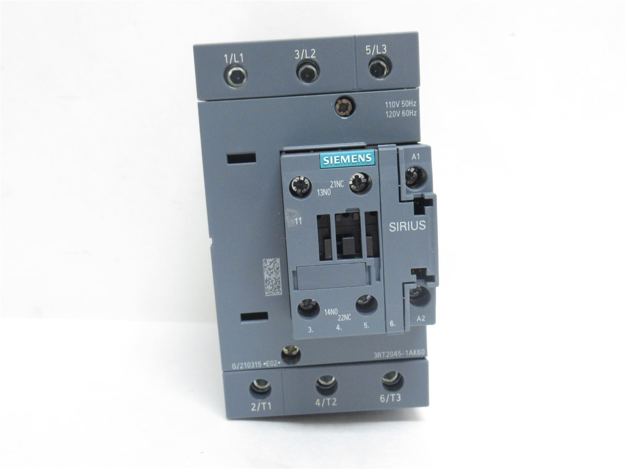 Siemens 3RT2045-1AK60; Contactor 80A; 3P; 400VAC; Coil: 120V