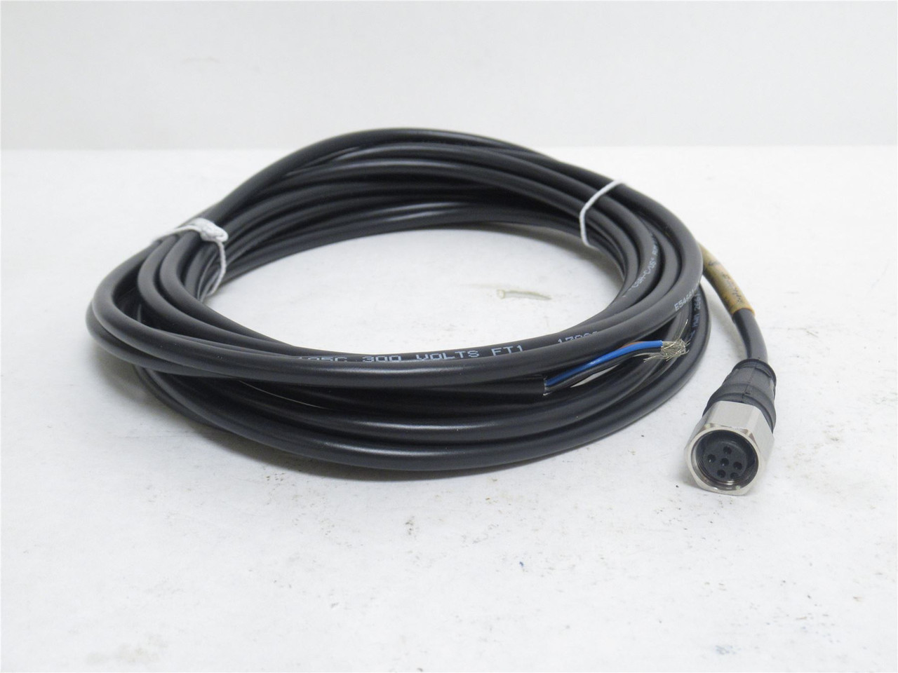ifm E18014; Micro DC Connector; 4-Wire; 22 AWG; 5m Wire