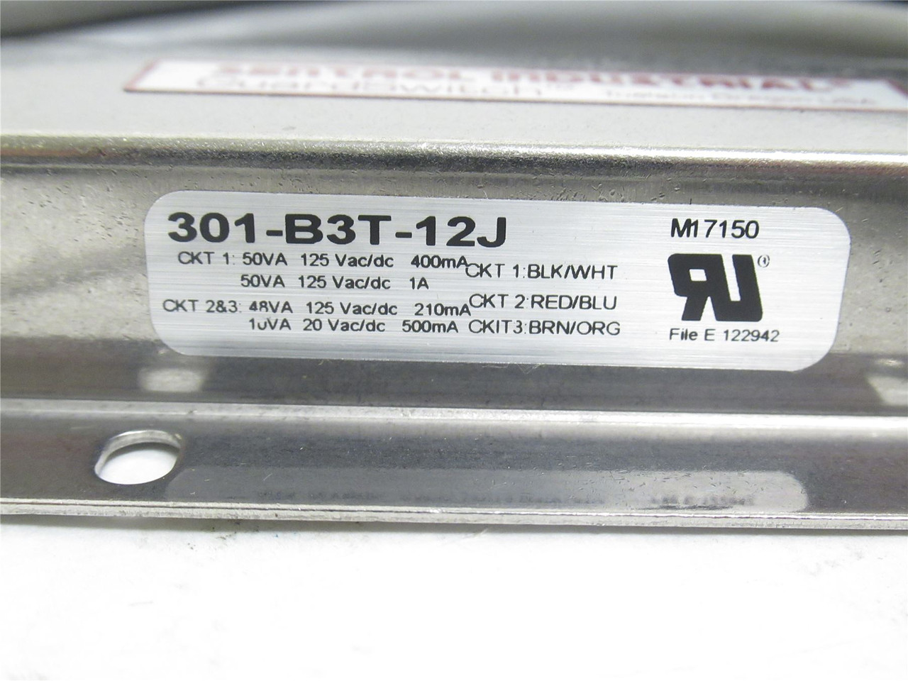 Edwards 301-B3T-12J; Sentrol Safety Switch; SS; 125VAC/DC