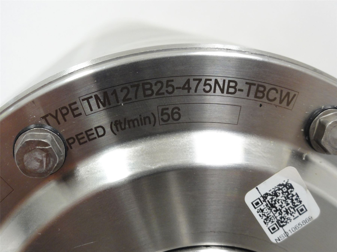 Van Der Graaf TM127B25-475NB-TBCW; Drum Motor; 15"W; 0.75HP