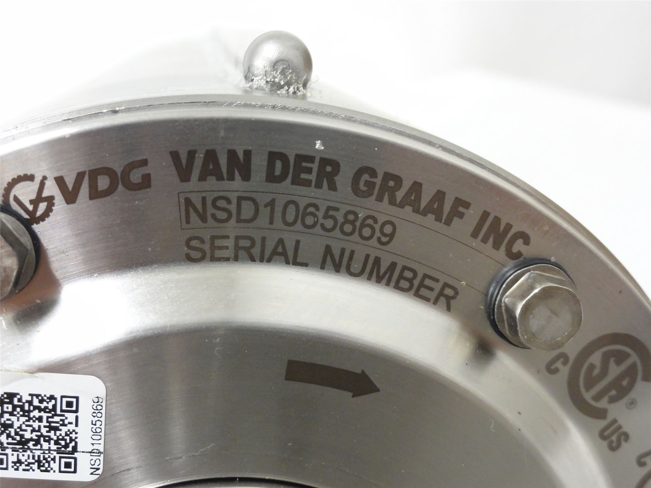 Van Der Graaf TM127B25-475NB-TBCW; Drum Motor; 15"W; 0.75HP