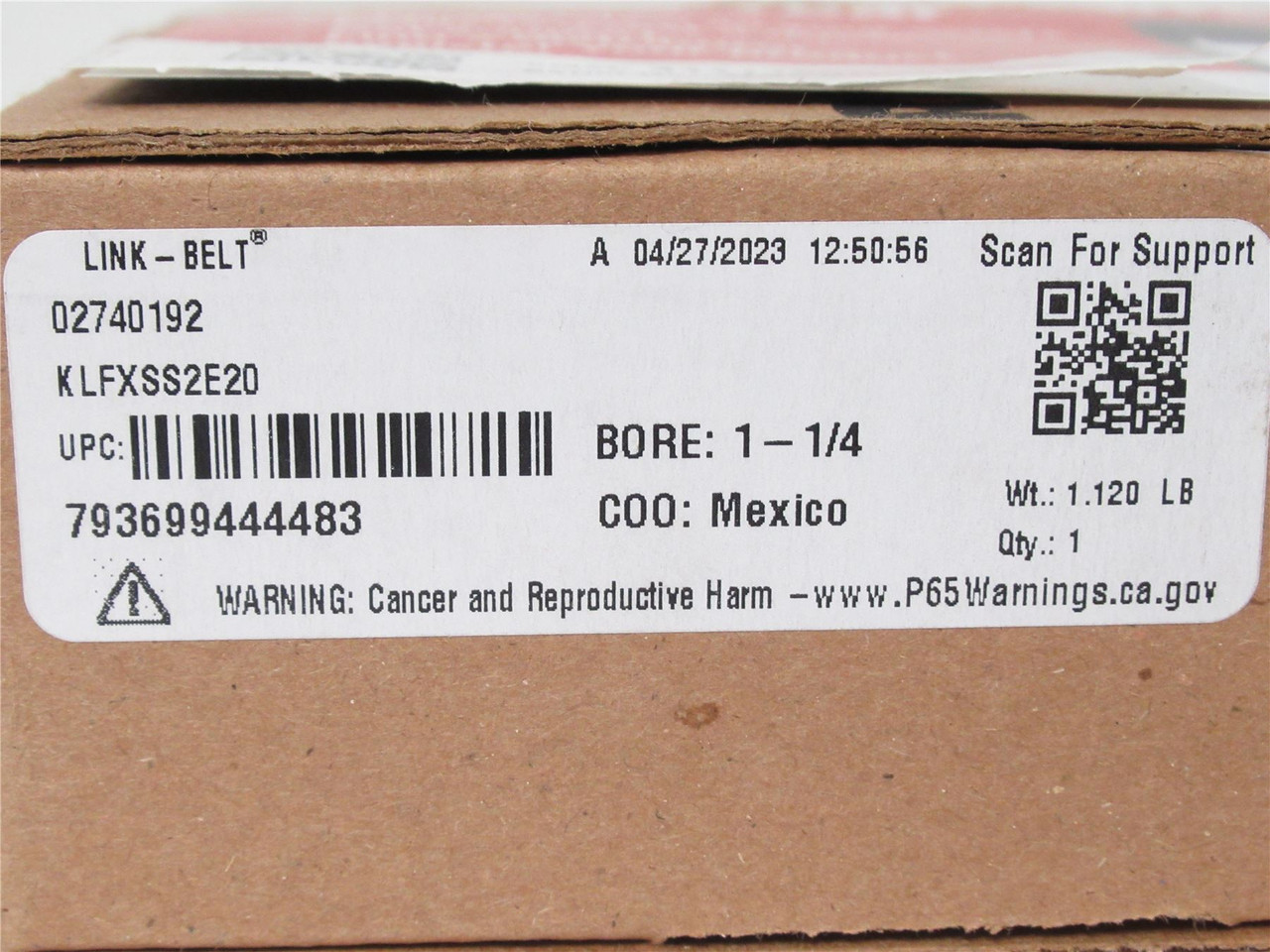 Rexnord KLFXSS2E20; Flange Bearing; 1-1/4" Bore