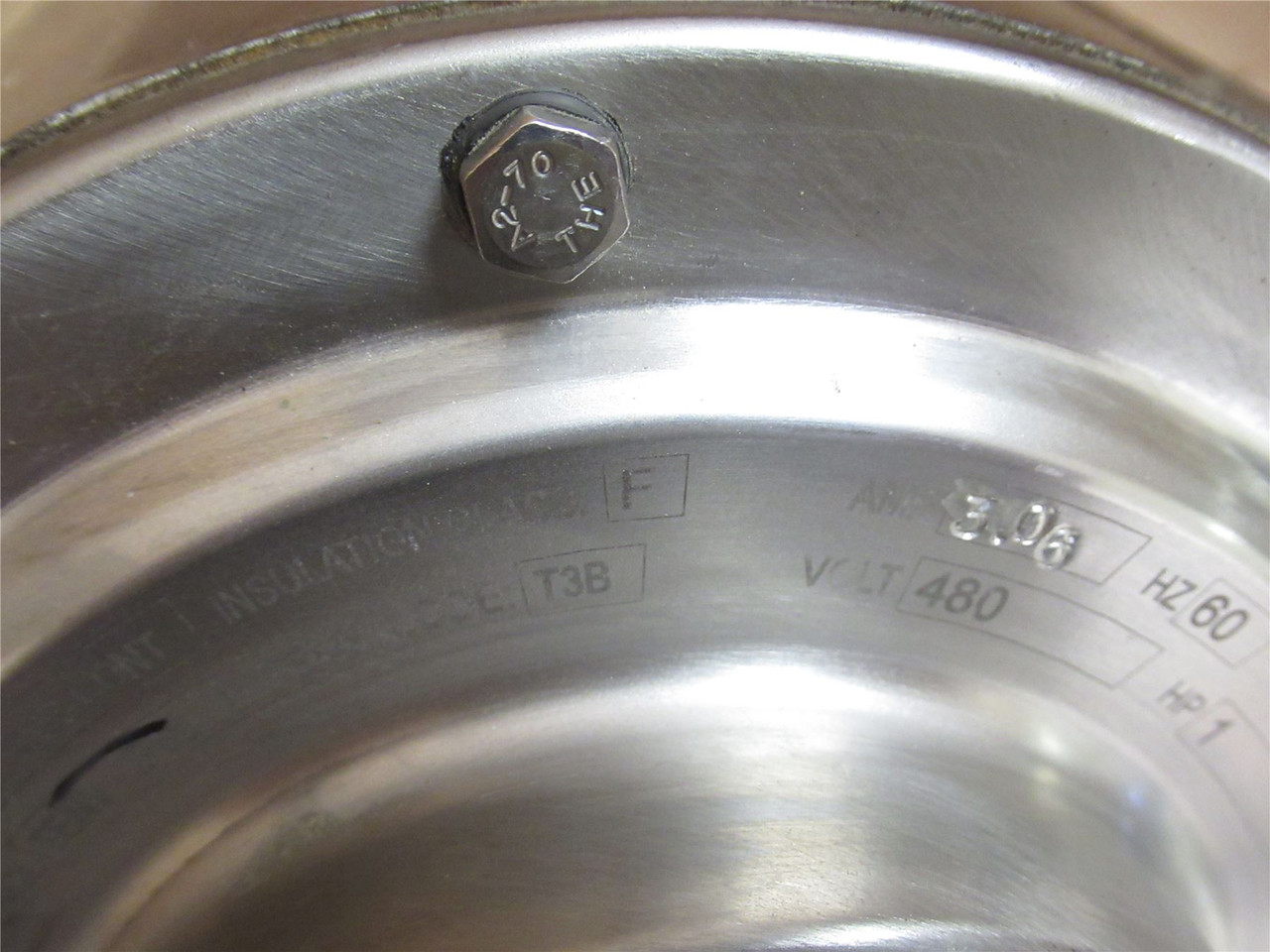 Van Der Graaf TM160A30120NB-STM; Drum Motor; 16"W 1HP; 480VAC; 74FPM