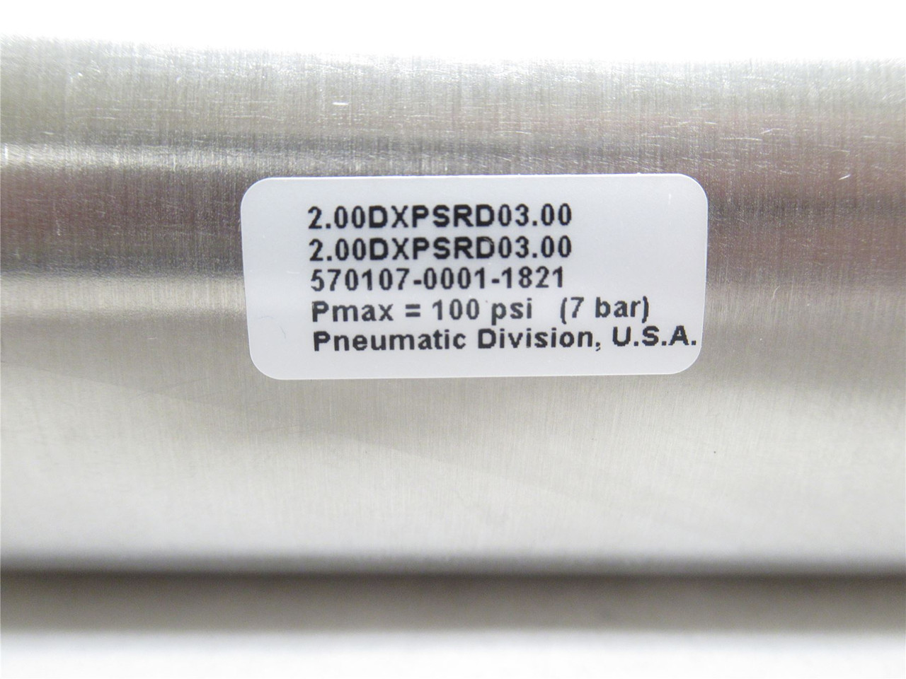 Parker 2.00DXPSRD03.00; Air Cylinder; 2"ID x 3" Stroke