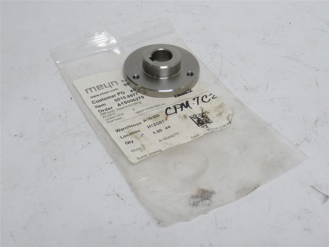 Meyn 0602.0009.B06.46; Gear HubBF2000 SS; 18mmID; 70mm Flange