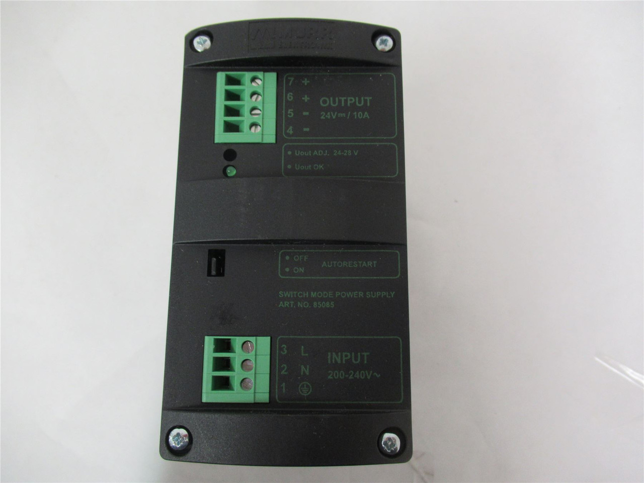 Murr 85085; Power Supply 1-Phase 10A 24VDC 185-265 VAC LED