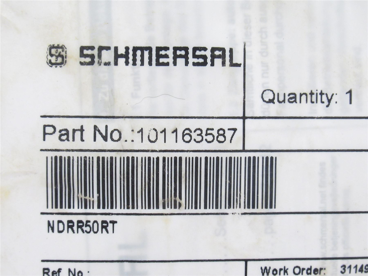 Schmersal 101163587; E-Stop Switch NDRR50RT; Latching; Red