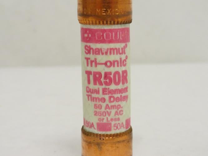 Gould TR50R; Dual Element Time Delay Fuse; 50A; 250VAC