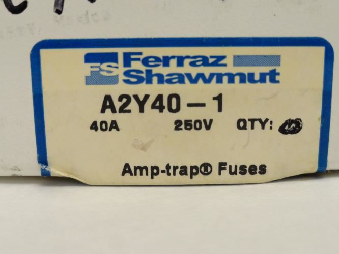 Gould A2Y40-1; Amp-Trap Fuse; 40A; 250VAC; 500VDC; Type: 1