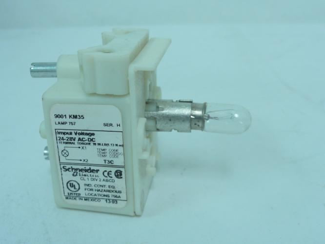 Schneider 9001KM35; Pilot Light Module; 24VAC/28VDC