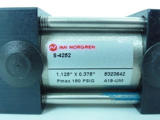 Norgren S-4252; Air Cylinder; 1.125" Bore; 0.375" Stroke