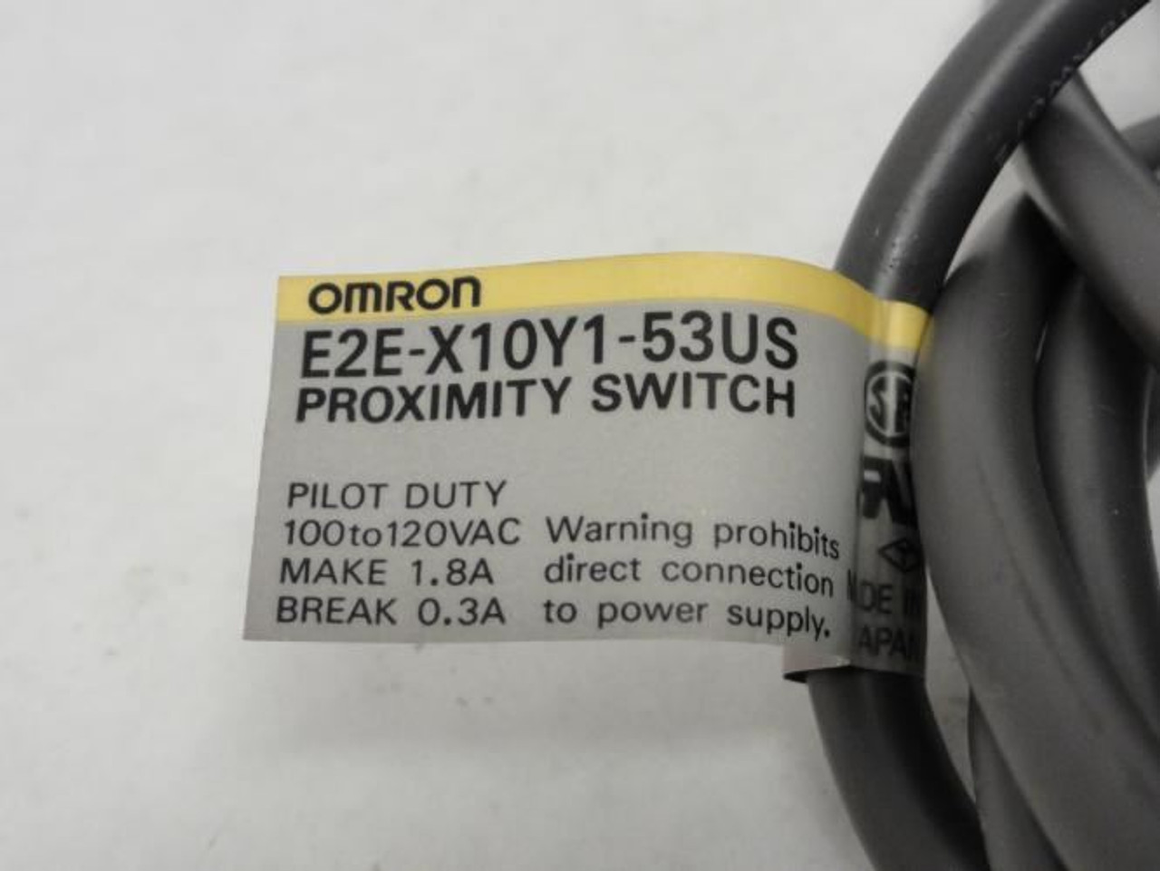 Omron E2E-X10Y1-53US; Proximity Switch 30mm Diameter; 2m L