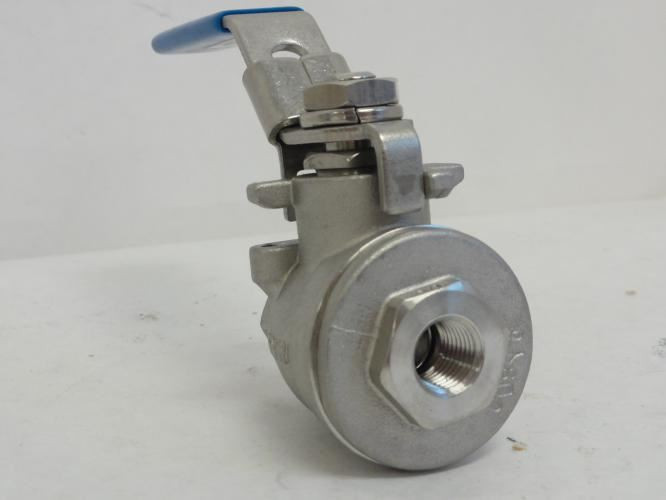 FNW FNW220AB; Ball Valve Latch Lock Lever; SS; 1/4 FNPT