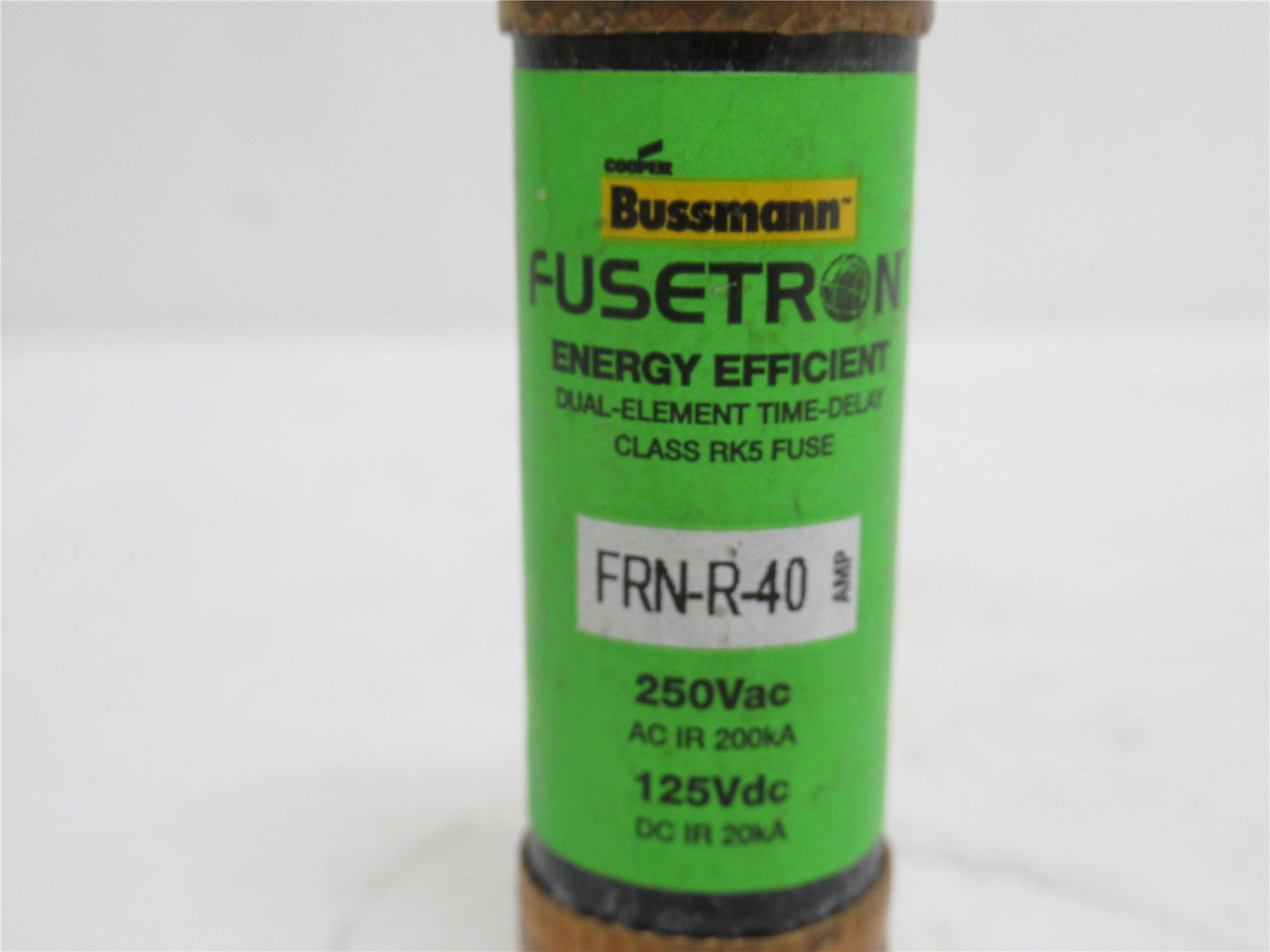 Bussmann FRN-R-40; Lot-3 Time Delay Fiberglass Fuse 40A; 250VAC