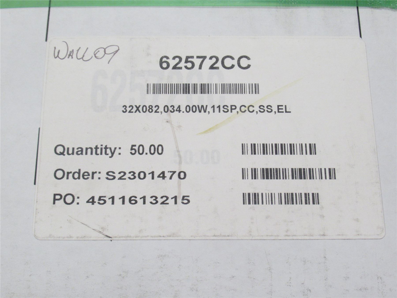 Wirebelt 62572CC; Conveyor Belt; SS; 34" Wide x 50' Long