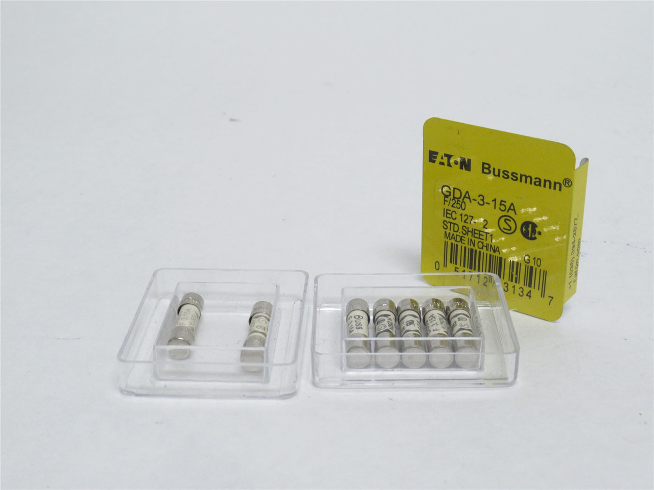Bussmann GDA-3-15A; Lot-7 Cartridge Fuses; 3.15A; 250VAC