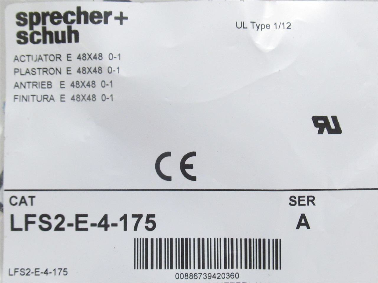 sprecher+ schuh LFS2-E-4-175;  Lockable Handle Kit; 48mm