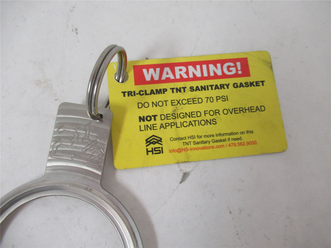 HS Innovations 71TBSSG25; Tri-ClampSanitary Gasket 2.5" 70psi