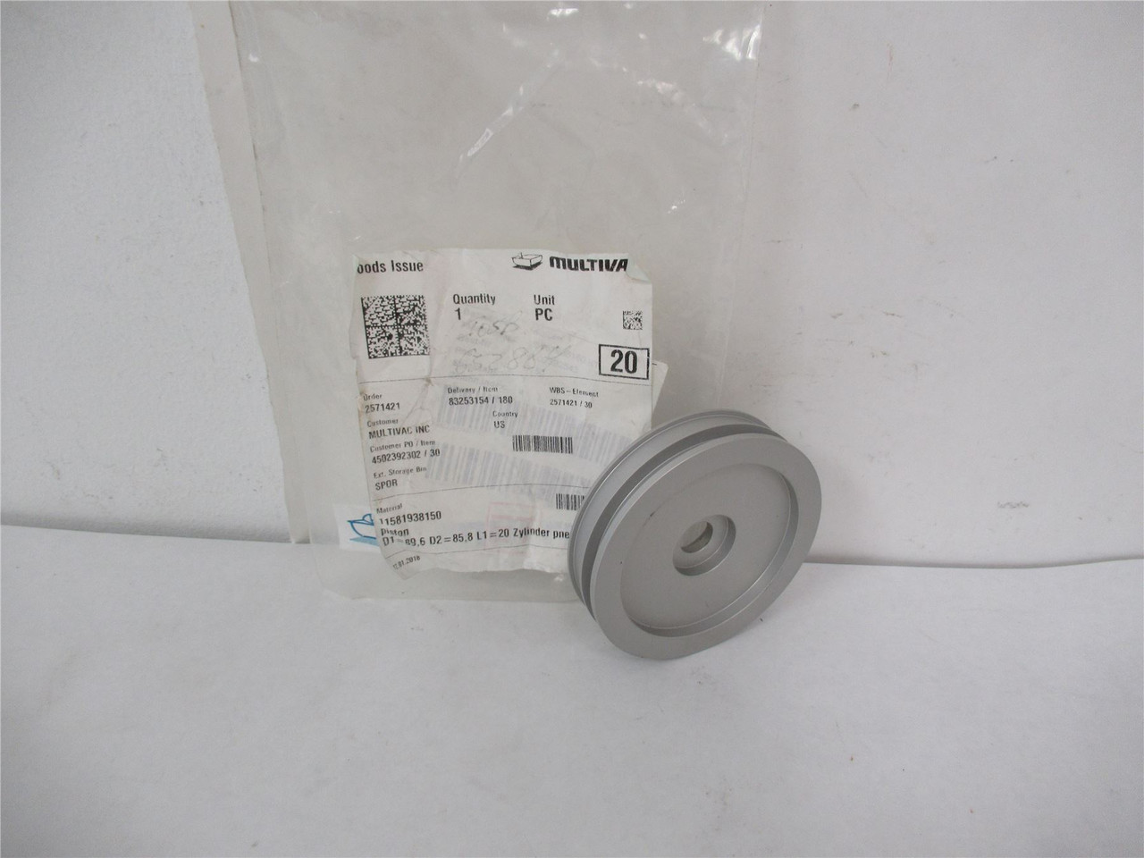 Multivac 11581938150; Piston 7mm Diameter