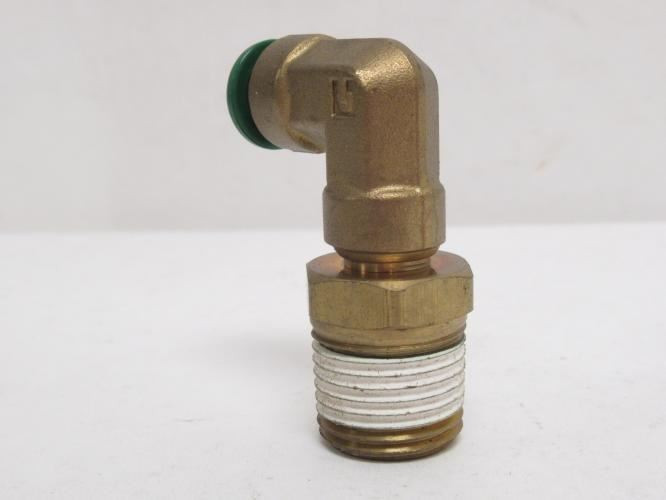 Parker W169PLP-6-8-BRASS; Swivel Elbow; 90Deg; 3/8"PTC x 1/2NPT