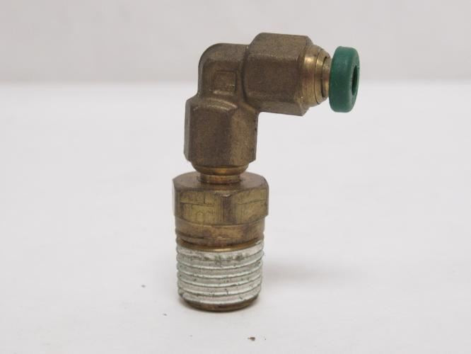 Parker 169PL-5/32-4; Lot-5 Brass Elbows 90Deg 5/32"PTC x 1/4NPT