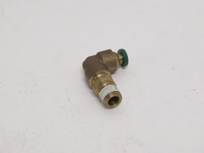 Parker W169PLP-3-2-BRASS; Air Elbow; 90Deg; 3/16"PTC x 1/8NPT