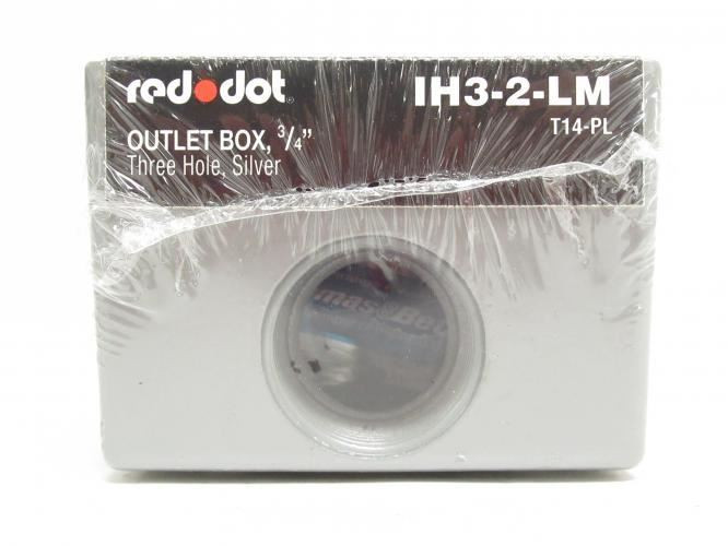RED IH3-2-LM; Weatherproof Box; One Gang; 3 Outlets
