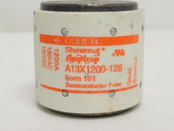Gould A13X1200-128; Fast Acting Hockey Puck Fuse 1200A; 130VAC