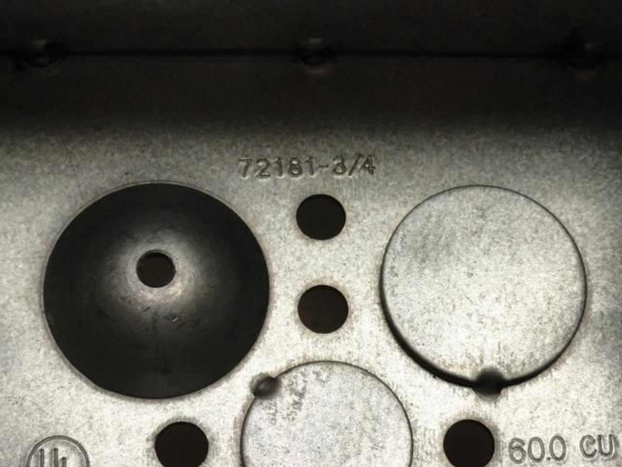 Garvin 72181-3/4; Lot-2 Junction Box; 4-11/16" Sq; 3" Deep