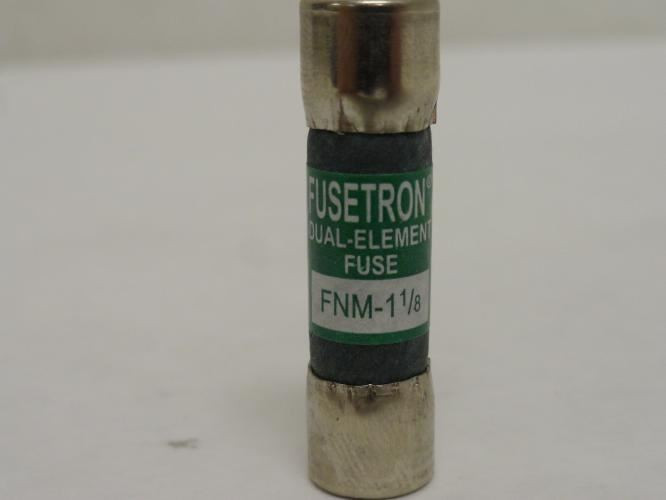 Bussmann FNM-1-1/8; Time Delay Midget Fuse 1-1/8A; 250VAC