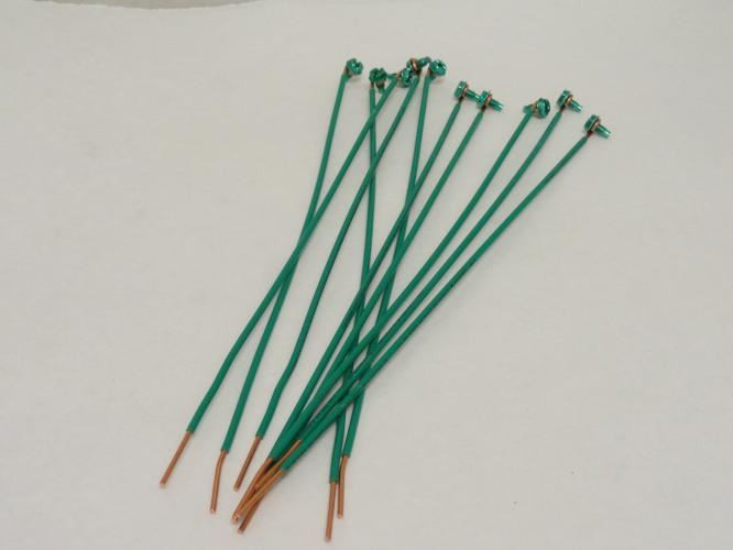 Cully 80023; Lot-10 Pigtail w/Screw; 12AWG; Green; Size: 12"