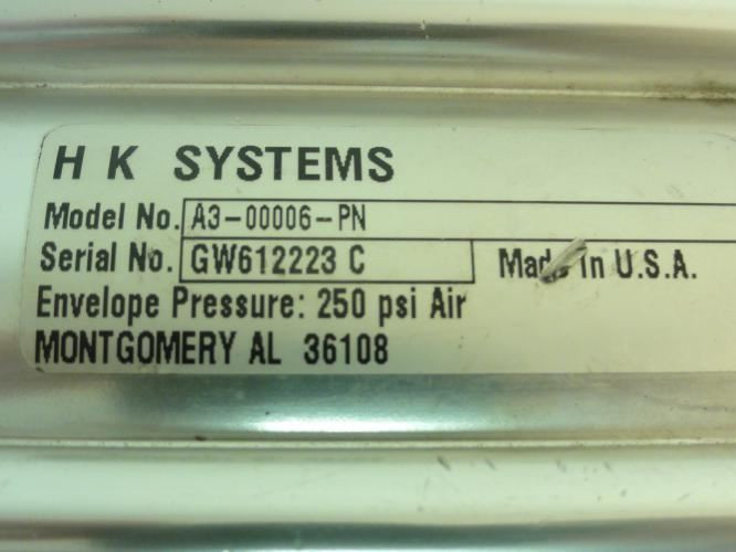HK Systems A3-00006-PN; Pneumatic Cylinder; 2-7/8" Stroke
