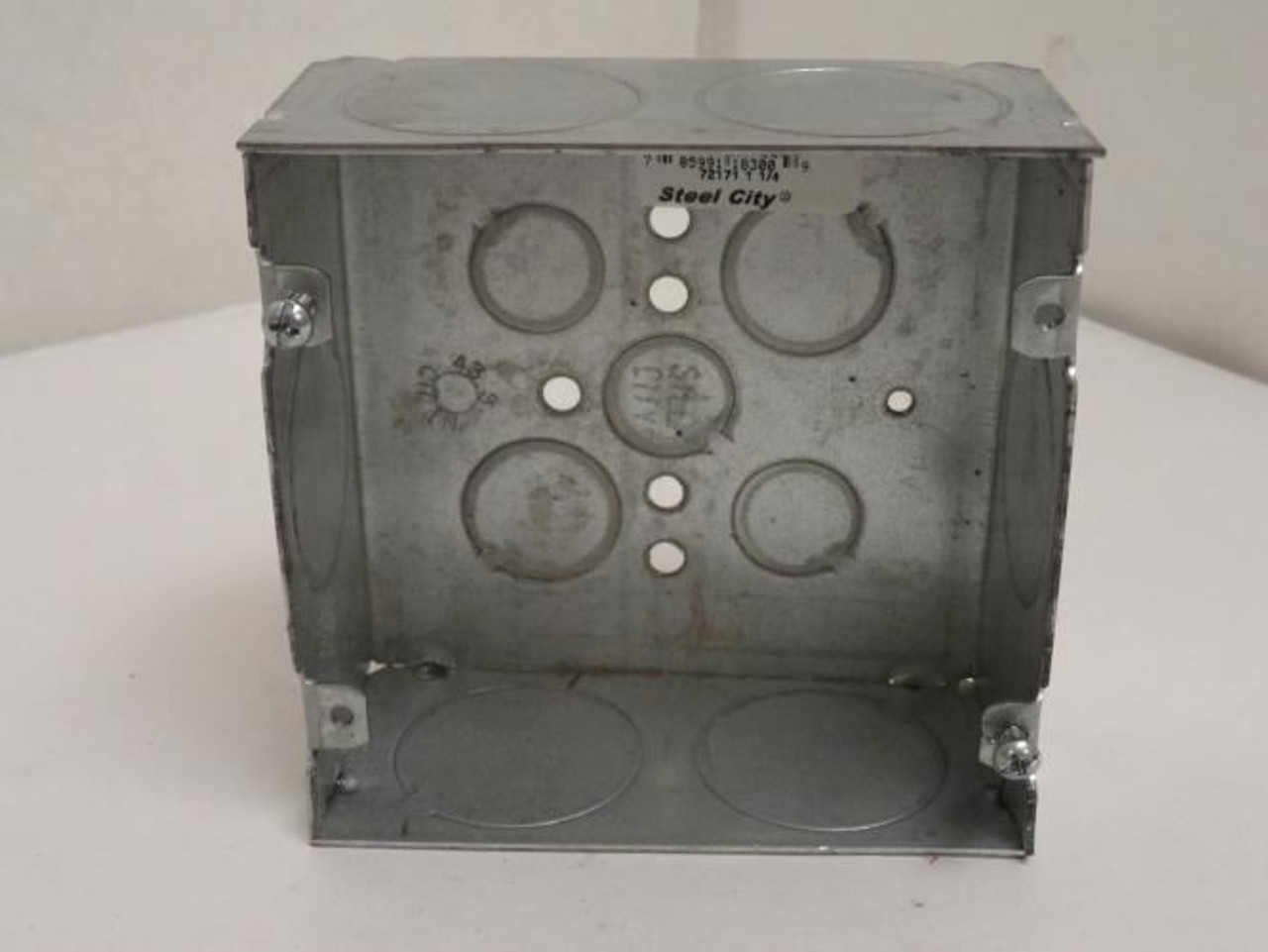 T&B 72171 1-1/4; Steel City Electrical Box; 4-11/16" Square