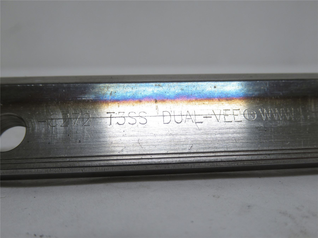 DualVee T3SS; Track Size 3; SS; 12-3/4" Long
