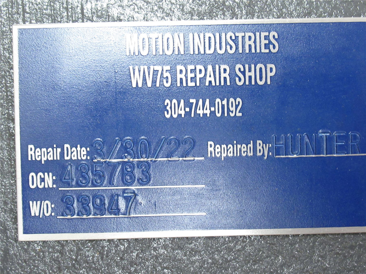 Winsmith 10CTD; Reconditoned Gearbox 010XCTD3X000Q0 1000:1