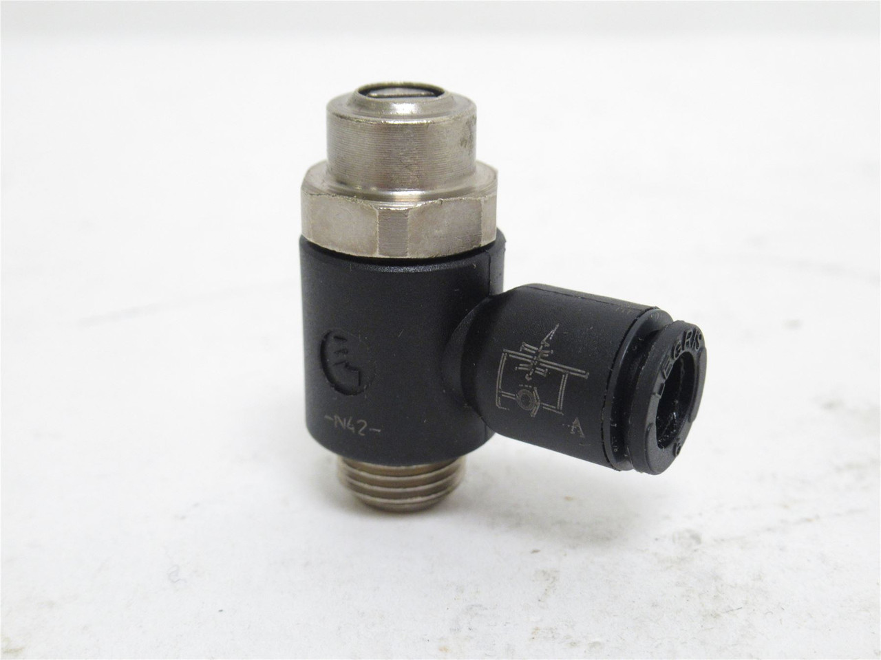 Legris 7010 06 10; Flow Control Valve; 6mm PTC x 1/8BSPP