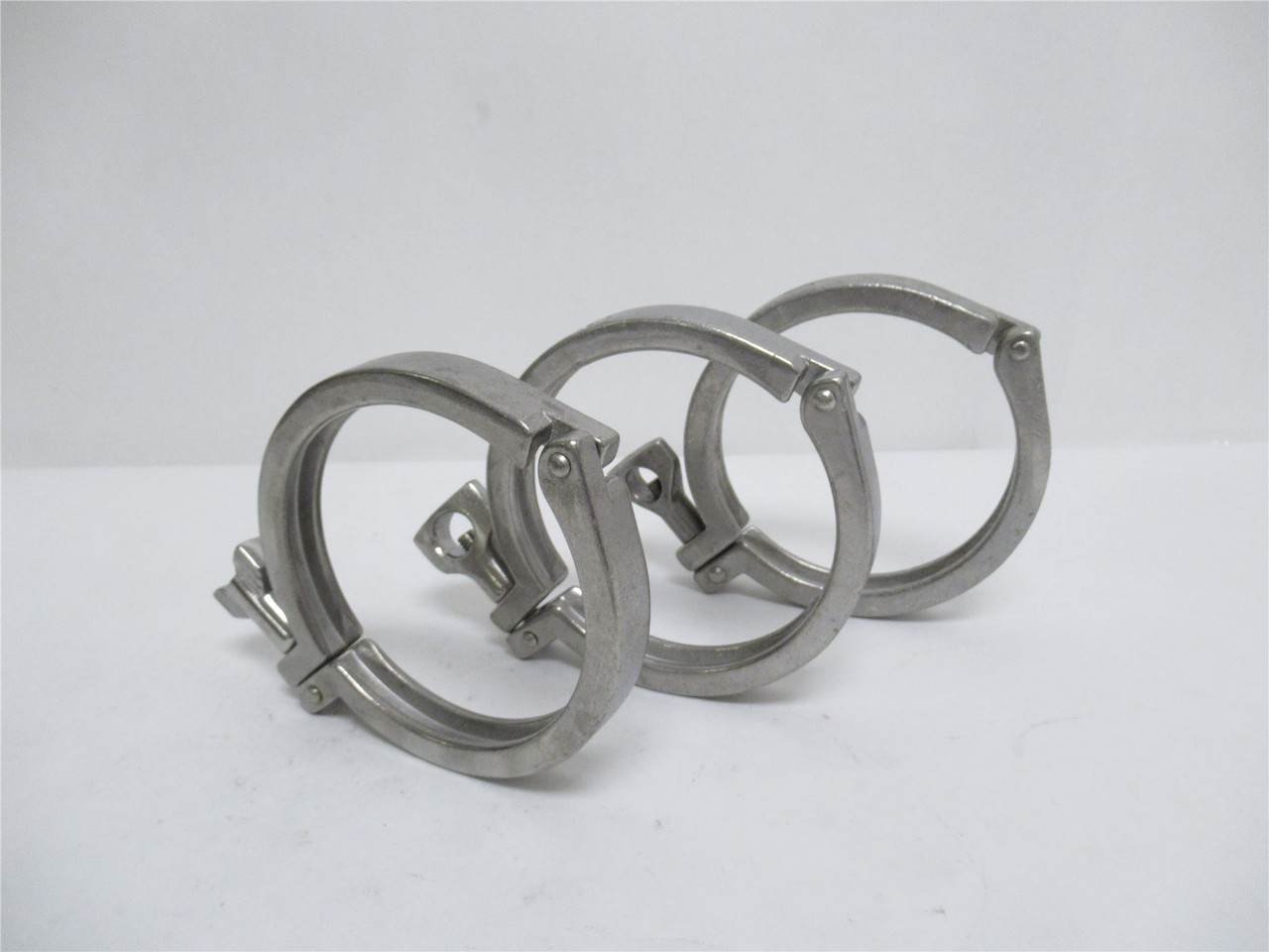 MFG- 13MHHM500; Lot-3 Single Pin Heavy Duty Clamp 5"; SS; Mixed MFG