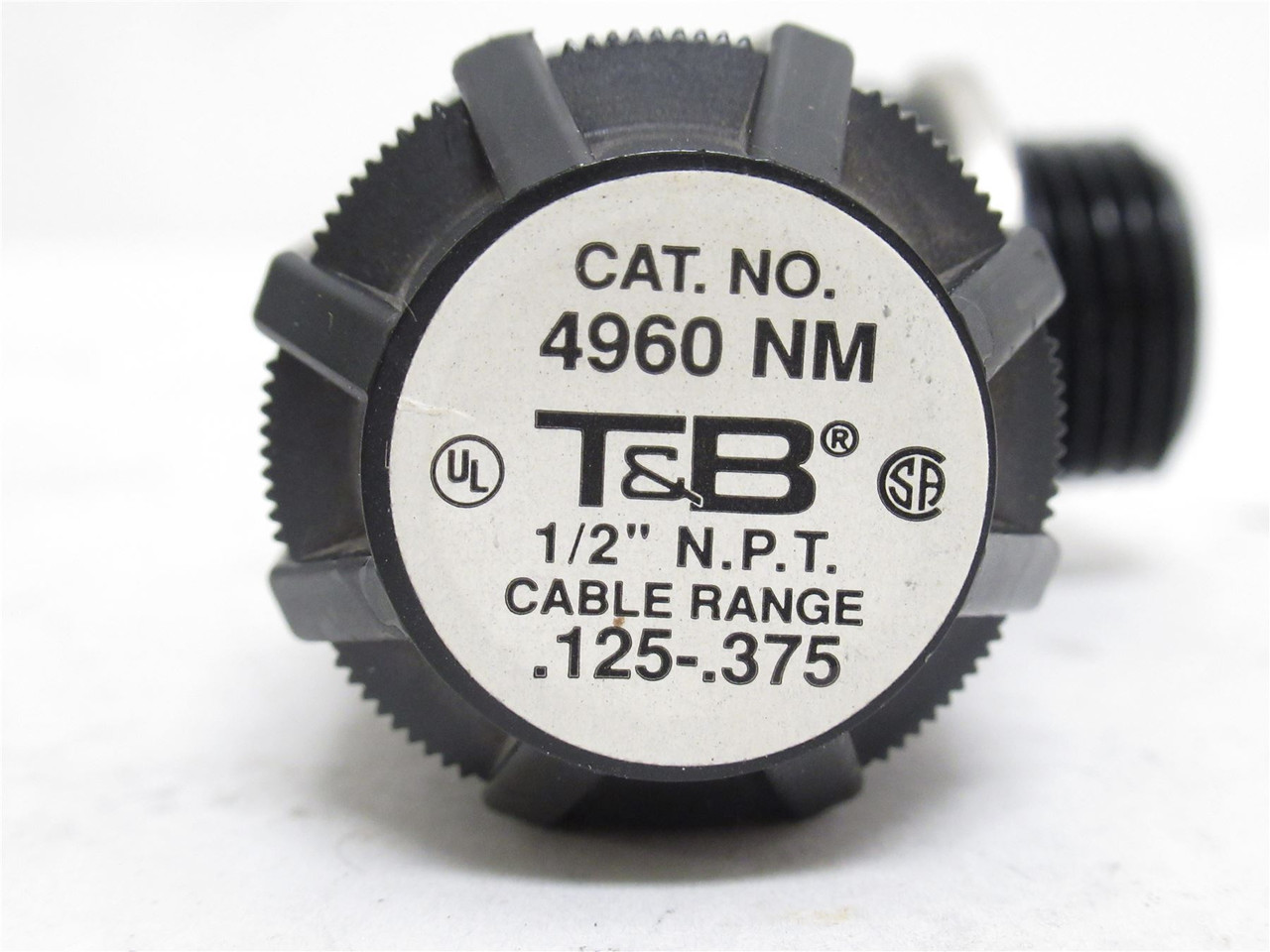 T&B 4960NM; Liquid Tight Strain Relief Elbow; 90Deg; 1/2NPT